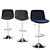 Sleek Velvet Scoop Stool: Enhance Realism 3D model small image 2