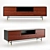 Modern Wood & Lacquer Media Console 3D model small image 4