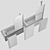 Luxury Bath and Shower Curtains Set 3D model small image 5