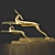 Elegant Gazelle Sculpture 3D model small image 1