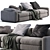 Elegant Flexform Beauty Sofa 3D model small image 1