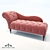 Elegant Frances Tufted Chaise 3D model small image 1