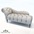 Elegant Frances Tufted Chaise 3D model small image 5