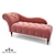 Elegant Frances Tufted Chaise 3D model small image 11
