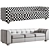 Luxury Tobacco Tufted Leather Sofa 3D model small image 4