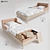 Foldable Children's Bed with Storage Drawers - Augusto 3D model small image 1