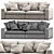 Elegant Flexform Beauty Sofa 3D model small image 3