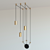 Golden Glow LED Pendant Lamp 3D model small image 5