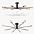 Nowodvorski MILL VIII 9135: Elegant 8-Light Black and Gold Chandelier 3D model small image 2