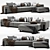 Modern Corner Sofa - High-Quality, Stylish Design 3D model small image 3