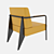 Modern Nova Chair and Coffee Table 3D model small image 11