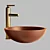 Burgan Copper Vessel Sink 3D model small image 1