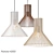 Minimalist Wooden Pendant Light 3D model small image 1