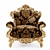 Luxury Villa Venezia Armchair 3D model small image 1