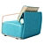 Elegant Adex Armchair by Belta Frajumar 3D model small image 4