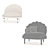 Elegant Sabrina Clam Chair 3D model small image 3