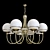 Elegant Bergamo 8-Light Chandelier 3D model small image 1