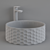 ArtCeram Esagono - Modern Italian Hexagonal Bathroom Sink 3D model small image 2