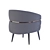 Luxurious Cairo Chair by Frato 3D model small image 3