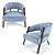 Elegant Ellen Armchair: Luxurious Comfort 3D model small image 1