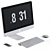 Black and White iMac Pro 3D model small image 2