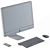 Black and White iMac Pro 3D model small image 5