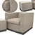 Luxury Minotti Suitcase Line & West: Stylish Chair and Ottoman 3D model small image 1