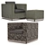 Luxury Minotti Suitcase Line & West: Stylish Chair and Ottoman 3D model small image 11