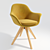 Yellow Swivel Chair Quilda 3D model small image 1