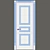 Turin 11 Classic Collection: Interior Door with White Enamel Coating 3D model small image 2