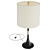 Elegant Walnut and Brass Table Lamp 3D model small image 2