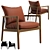 Kerry Lounge Chair: Modern Comfort in Style 3D model small image 1