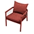 Kerry Lounge Chair: Modern Comfort in Style 3D model small image 5