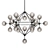 Hexagonal Metal Pendant Chandelier 3D model small image 1