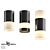 Elina LED Wall Lamp, Black Aluminum/Acrylic, 7W Downlight + 3W Uplight 3D model small image 1