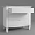 PB Park 3-Drawer Mirrored Dresser 3D model small image 3