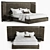 Luxury Leather Quilted Capua Bed 3D model small image 1