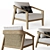 Elevate Your Lounge: Malta Teak Chair 3D model small image 1
