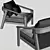 Elevate Your Lounge: Malta Teak Chair 3D model small image 3