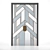 Elegant Glass Double Door  3D model small image 1