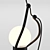 Nordic Black Metal Chandelier 3D model small image 3