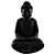 Elegant Buddha Metal Statue 3D model small image 2