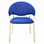 Glam Gold Side Chair: Modern Elegance 3D model small image 2