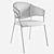 Glam Gold Side Chair: Modern Elegance 3D model small image 5