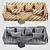 Elegant Germyn Sofa: Stylish Comfort 3D model small image 3