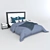 Sleek Contemporary Bed 3D model small image 8