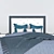 Sleek Contemporary Bed 3D model small image 9