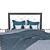 Sleek Contemporary Bed 3D model small image 12