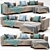 Modern Corn Sofa: Stylish & Versatile 3D model small image 3