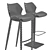 Industrial Eco-Leather Bar Stool Set 3D model small image 5